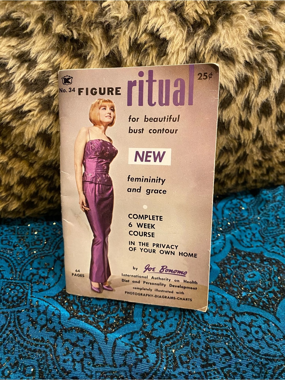Vintage Purple 'Ritual' Figure Bust Contour Guide - 1950s/60s